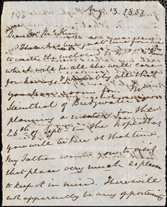 Letter from Mary Anne Estlin, [Bristol, England], to James Miller McKim, 1853 Aug[ust] 13