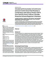 Intradermal Immunization of Leishmania donovani Centrin Knock-Out Parasites in Combination with Salivary Protein LJM19 from Sand Fly Vector Induces a Durable Protective Immune Response in Hamsters