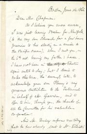 Letter to] Dear Mrs. Chapman [manuscript