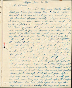 Letter from Mary Frisell Manter, Walpole, [Massachusetts], to Maria Weston Chapman, 1840 June 10