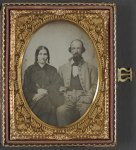 [Corporal James Adril Wisenbaker of Co. I, 12th Georgia Infantry Regiment in uniform and his wife, Sarah A. Dasher Wisenbaker]