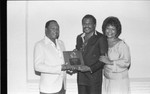 Freddie Jett posing with Billy Preston and Merry Clayton, Los Angeles, 1984