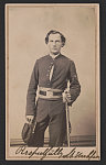 [Lieutenant Andrew Nuhfer of Cos. A, G, and K, 9th Michigan Infantry Regiment in uniform with sword]