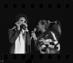 Stevie Wonder and Patti Labelle perform at the Shrine Auditorium