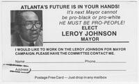 Sign-up Card, Leroy Johnson, circa 1973