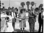 Kenneth Hahn at a ground breaking ceremony, Los Angeles, 1985