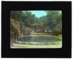 ["Il Paradiso," Mrs. Dudley Peter Allen house, 1188 Hillcrest Avenue, Oak Knoll, Pasadena, California. Lower garden ornamental pool]