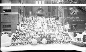 "May Day" 1933 Garrison School [cellulose acetate photonegative, banquet camera format]