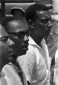 Thumbnail for Andrew Young, Martin Luther King, Jr., and Stokely Carmichael, participating in the "March Against Fear" through Mississippi, begun by James Meredith.